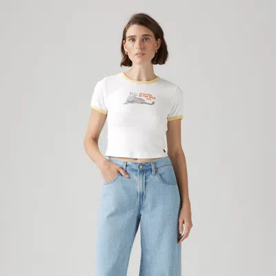 Levi's Graphic Ringer Mini T-shirt In White