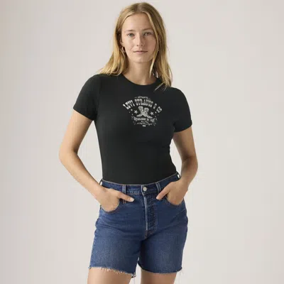 Levi's Graphic Ringer Rickie T-shirt In Black