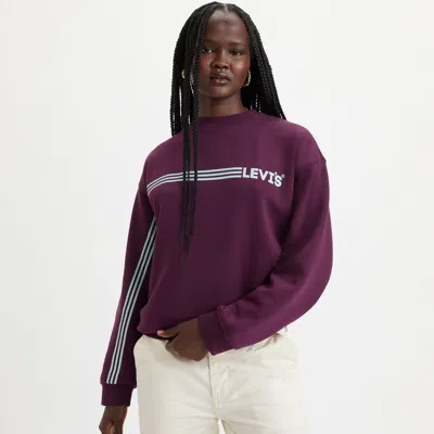 Levi's Graphic Salinas Crewneck Sweatshirt In Purple