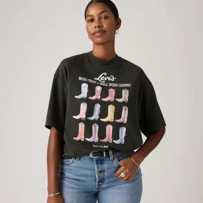 Levi's Graphic Short Stack Tee In Black