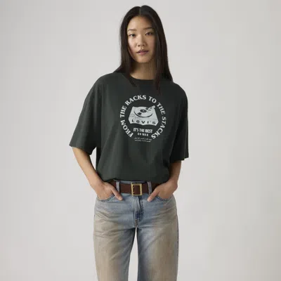 Levi's Graphic Short Stack Tee In Green