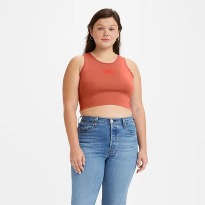 Levi's Graphic Stellar Cropped Tank Top In Brown
