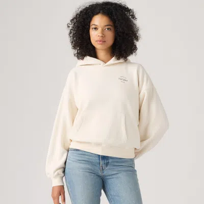 Levi's Graphic Vintage Boxy Hoodie In White