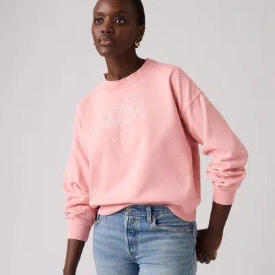 Levi's Graphic Vintage Boxy Sweatshirt In Pink