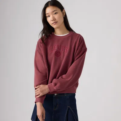 Levi's Graphic Vintage Boxy Sweatshirt In Burgundy