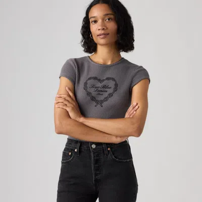 Levi's Graphic Waffle Short-sleeve Tee T-shirt In Gray