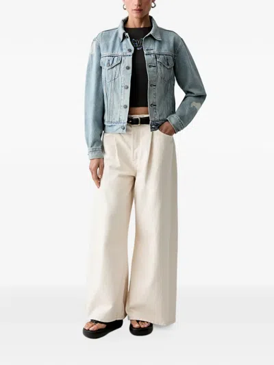 Levi's Graphic-patch Denim Jacket In Blue