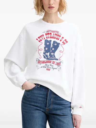 Levi's Graphic-print Sweatshirt In White