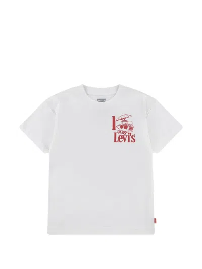 Levi's Kids' Graphic-print T-shirt In White