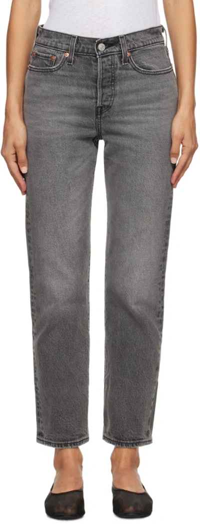 Levi's Gray Wedgie Straight Fit Jeans In Well Worn
