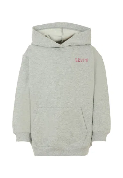 Levi's Grey Sweatshirt For Kids With Logo In Gray