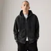 Levi's Grunge Wash Arcata Lined Full Zip Sweatshirt In Black