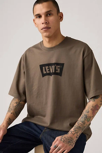 Levi's Half Sleeve Tee In Brown