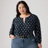 Levi's Halsey Blouse (plus Size) In Blue