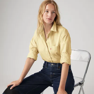 Levi's Harlie Boyfriend Shirt In Yellow