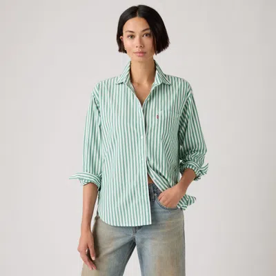 Levi's Harlie Boyfriend Shirt In Green