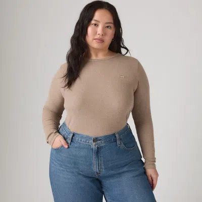 Levi's Hayes Long-sleeve Tee (plus Size) T-shirt In Brown