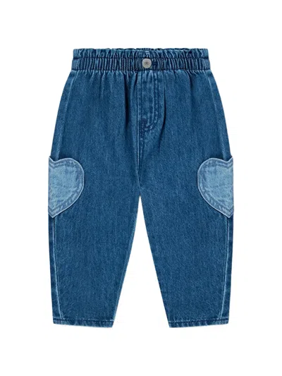 Levi's Babies' Heart-patch Pull-on Jeans In Blue