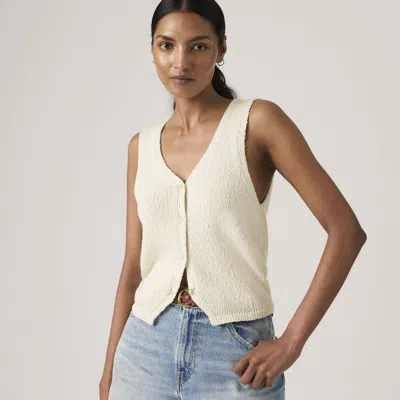 Levi's Helen Mini Boucle Vest In White