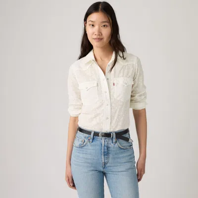 Levi's Heritage Western Eyelet Shirt In White
