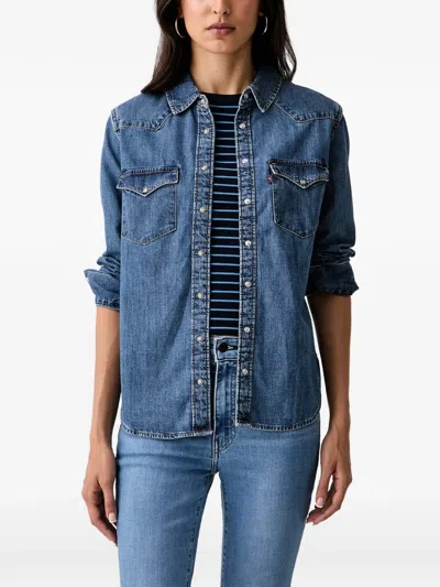 Levi's Heritage Western-style Denim Shirt In Blue