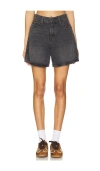 Levi's High Baggy Short In Gray
