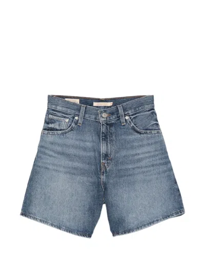 Levi's High Baggy Shorts In Blue