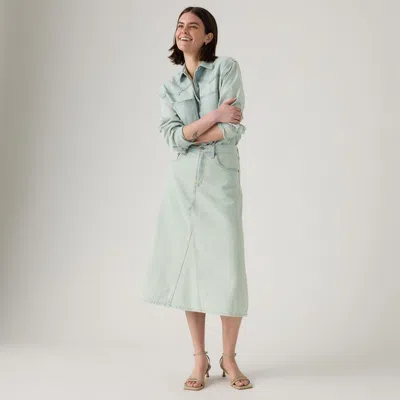 Levi's High-rise A-line Decon Skirt In Blue