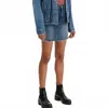 Levi's High Rise Deconstructed Button Fly Skirt In Blue In Blue