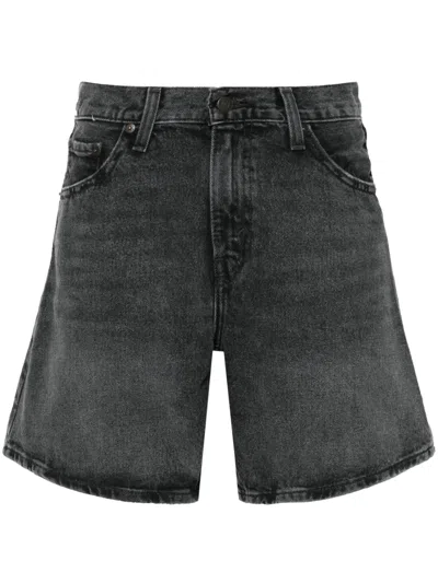 Levi's 501 Mid-thigh High Rise Straight Fit Denim Shorts In Case Close
