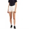 Levi's High Rise Shorts In Ivory In Neutral