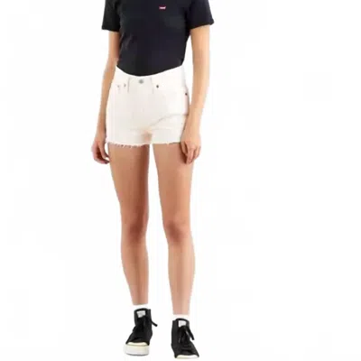 Levi's High Rise Shorts In Ivory In Neutral