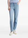 Levi's High-waisted Straight Jeans In Blue
