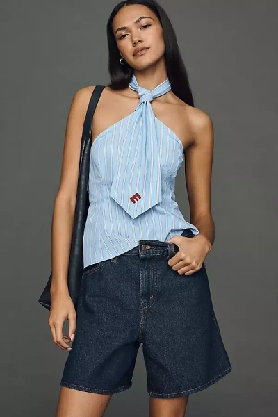 Levi's High-rise Baggy Denim Shorts In Blue