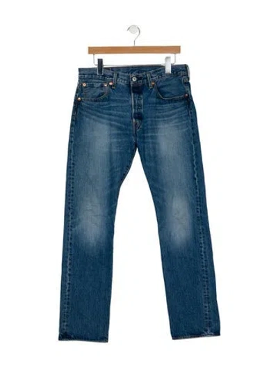 Pre-owned Levi's High-rise Straight Leg Jeans In Blue