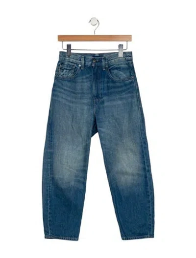 Pre-owned Levi's High-rise Straight Leg Jeans In Blue