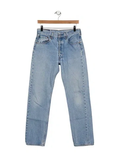 Pre-owned Levi's High-rise Straight Leg Jeans In Blue