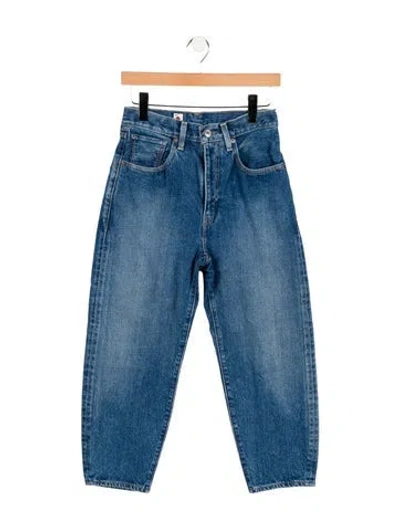 Pre-owned Levi's High-rise Straight Leg Jeans In Blue