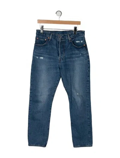 Pre-owned Levi's High-rise Straight Leg Jeans In Blue