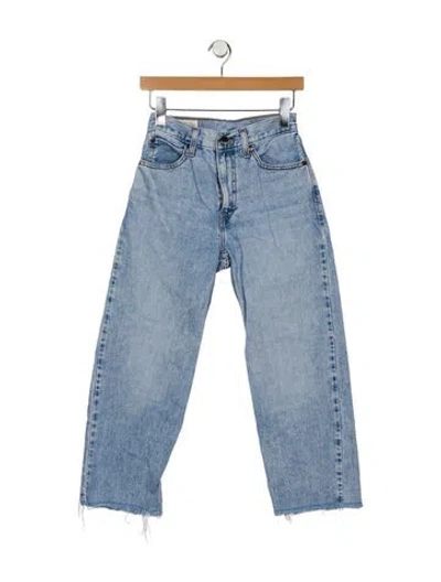 Pre-owned Levi's High-rise Straight Leg Jeans In Blue
