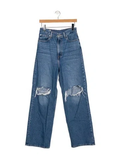 Pre-owned Levi's High-rise Straight Leg Jeans In Blue
