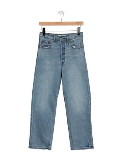Pre-owned Levi's High-rise Straight Leg Jeans In Blue