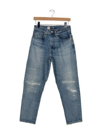 Pre-owned Levi's High-rise Straight Leg Jeans In Blue