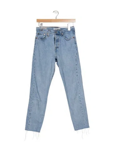Pre-owned Levi's High-rise Straight Leg Jeans In Blue