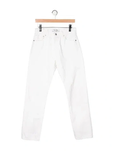 Pre-owned Levi's High-rise Straight Leg Jeans In White