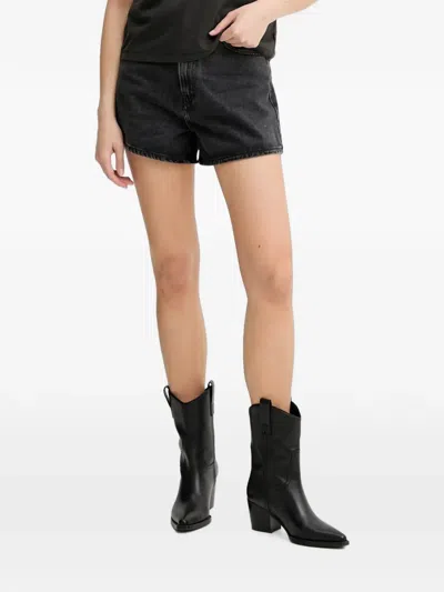 Levi's High-waisted Denim Shorts In Black