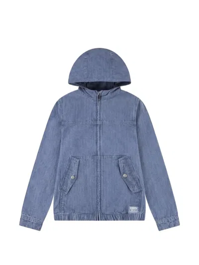Levi's Kids' Hooded Pocket Denim Jacket In Blue