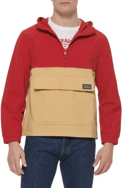 Levi's® Hooded Popover Jacket In Red Brown