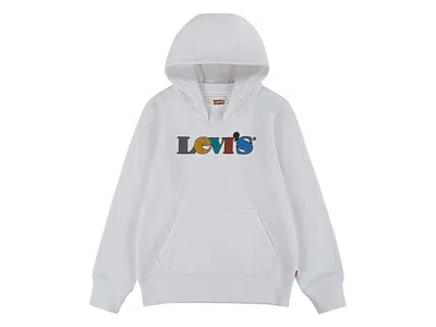Levi's Hoodie Kids White Graphic Print Cotton Long Sleeve Pullover Gbo137