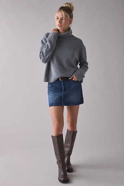Levi's Icon Denim Mini Skirt In Tinted Denim, Women's At Urban Outfitters In Blue